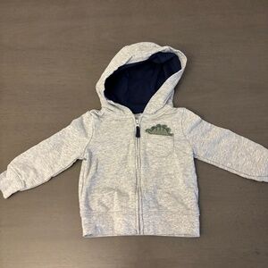 Carter's Gray Zip Up Hoodie Size 9 Months
